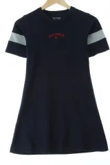 W(S) ポロ ラルフローレン 半袖 Tシャツ ワンピース ネイビー-14670