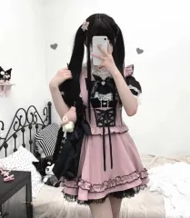 量産型地雷系ロリータ ONE PIECE レース フリル スカート