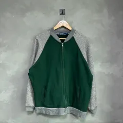 ポロラルフローレン コットン ジャケット グレー グリーン