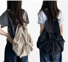 ナイロン ポケット バックパック ブラック