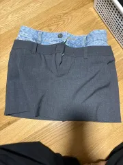 EGOIST デニム バイカラー スカート ズボン