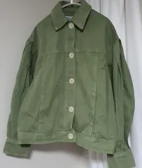 (新製品) ザラ ZARA カーキ色 ショート デニム ジャケット