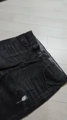 シャ틴 ブラック デニム ジーンズ ダメージジーンズ