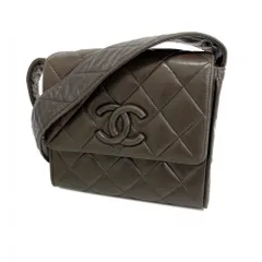シャネル(Chanel) シャネル ショルダーバッグ マトラッセ ラムスキン ダークブラウン レディース P2544401