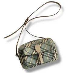 BURBERRY BLUE LABEL バーバリー ブルーレーベル ノバチェック ミニ ショルダーバッグ クロスボディ カメラ 水色 ライトブルー Y2K Vintage