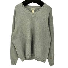 エルエルビーン L.L.Bean 00s Vネック コットンニット メンズ import：L 