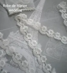 可愛い花モチーフレースのフェイスアップベール（ショートタイプ）