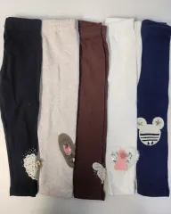 新品) 90女の子レギンス5種