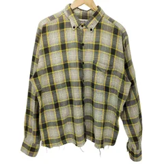 ユーズドフルギ USED古着 90s Bram's de Paris カットオフ ボックスフィット ボタンダウン チェックシャツ メンズ 表記無 