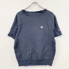 古着 used　Champion　チャンピオン　リバースウィーブ　半袖スウェット/トレーナー　グレー　ネイビー　