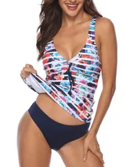 【新品】レディース リゾート映え✨ タンキニ 水着 ツーピース 花柄 体型カバー