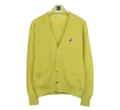 20641 ブラック＆ホワイト ニットカーディガン 100 メンズ セーター アウター ブランド古着