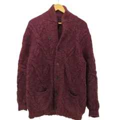 ピーエスポールスミス PS Paul Smith アルパカウール ショールカラー ケーブルニット カーディガン メンズ import：XL のサムネイル