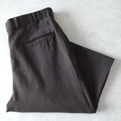 ■古着 Brooks Brothers ブルックスブラザーズ スラックスパンツ 2タック ダークブラウン 焦茶 実寸W32L30【L5828】