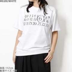24時間以内発送Maison Margiela ナンバーロゴ Tシャツ ホワイト - メルカリ