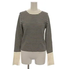 アダムエロペ Adam et Rope' ニット カットソー 長袖 ボーダー F 黒 白 /YM