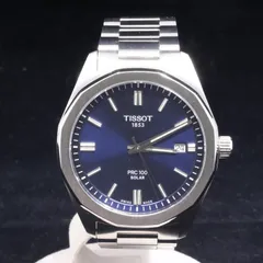 IT9P84ODBWV4 美品 TISSOT ティソ PRC100 ソーラー 39mm 腕時計 青文字盤 メンズ シルバー ウォッチのサムネイル