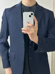 BON メンズ ネイビー スーツ スリムフィット セット