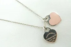 ティファニー リターントゥ ダブルハート ネックレス ペンダント スターリング SV925 銀 シルバー ピンク TIFFANY&Co. 5868j