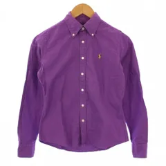 ラルフローレン RALPH LAUREN シャツ 長袖 ボタンダウン 7 紫 /BM