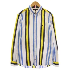 トミーヒルフィガー TOMMY HILFIGER REGULAR FIT ワイシャツ 長袖 ボタンダウン ストライプ柄 M マルチカラー /BM