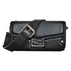 FENDI フェンディ 2WAY ソフトトランク バゲット レザー ショルダーバッグ 7VA565 F ブラック/シルバー メンズのサムネイル