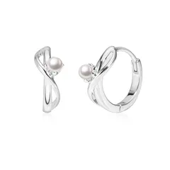 FH.bird パール ピアス つけっぱなし 結婚式 花嫁 金属アレルギー対応 フープピアス 小さめ 普段使い シンプル お呼ばれ 誕生日 記念日プレゼント 女性 ギフト 20代 30代 40代 母の日 プレゼント 母の日 ギフト 入学式 卒業式 1