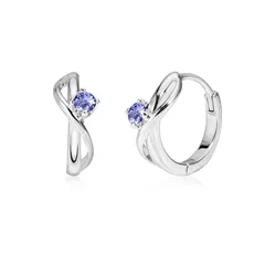 FH.bird タンザナイト ピアス レディース フープ 12月誕生石 金属アレルギー対応 リングピアス つけっぱなし おしゃれ 普段使い シンプル 誕生日 記念日 プレゼント 20代 30代 40代 母の日 プレゼント 母の日 ギフト 入学式 卒業式 1