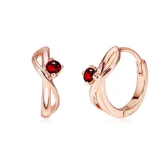 FH.bird ガーネット ピアス レディース 18金 金属アレルギー対応 フープピアス 1月誕生石 シンプル 記念日 プレゼント 女性 20代 30代 40代 母の日 プレゼント 母の日 ギフト 入学式 卒業式 1