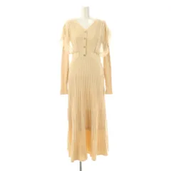 リリーブラウン Lily Brown ワンピース ロング ニット F ペールオレンジ /ES