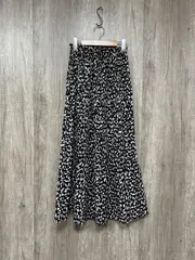 CLASSICAL ELF クラシカルエルフ レオパード プリーツ スカート sizeM-L/黒 ■◇ レディース