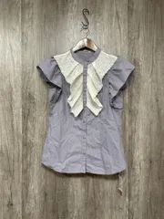 美品 REDYAZEL レディアゼル タグ付 袖フリル レース ブラウス シャツ sizeM/ラベンダー ■◆ レディースのサムネイル