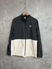 New Balance ニューバランス ジップ ナイロン ジャケット sizeXL/白ｘ黒 ■■ メンズ