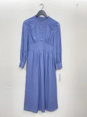 新品 NATURAL BEAUTY BASIC ナチュラルビューティーベーシック ワイドウエストヨーク ワンピース sizeM/パープル ■■レディース