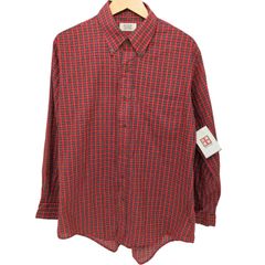 アロー ARROW DOVER 80S USA製 コットンポリ チェック柄 ボタンダウン シャツ メンズ 16 1/2-32/33