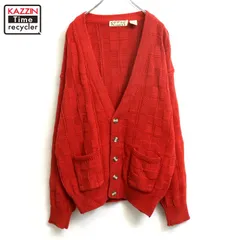 90s vintage コットン ニットカーディガン メンズ 表記Lサイズ