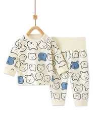 【特価商品】キッズ ベビー服 男の子 子供 女の子 ルームウェア ナイトウェア 上下セット ボーイズ ガールズ レギンス 腹巻き付き 綿100％ 寝巻き 春 パジャマ 秋 冬 80 ベビー 90 100cm