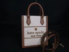 ■新品■未使用■ kate spade ケイトスペード KK235 キャンバス×レザー 2WAY ショルダーバッグ ハンドバッグ ブラウン系 FW1028