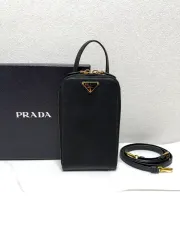 (内蔵チップ/A+) PRADA プラダ サフィアーノ ミニ 携帯ホルダー クロスバッグ