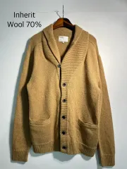 Inherit インヘリット ウール 70% ショールカラー カーディガン