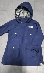 THE NORTH FACE ザノースフェイス ネイビー WHO フード CHECK チェック コート キッズ 110