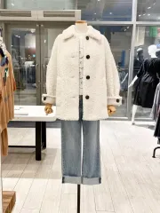 g_cut オーバーサイズ ファー ムートンコート