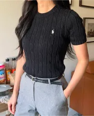 #ポロ ケイブル 半袖ニット (新品/正規品) 出品