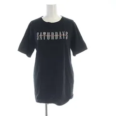 サタデーズサーフ SATURDAYS SURF NYC Tシャツ カットソー プリント クルーネック 半袖 S 黒 ブラック BBM-6725-B /RO