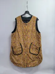 花柄キルティングベスト ヴィンテージスタイル