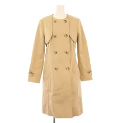 アナイ ANAYI ノーカラーコート アウター ロング丈 ダブル 38 ベージュ /BB