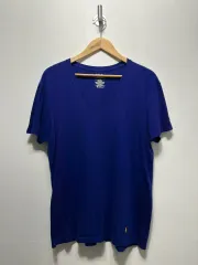 ポロラルフローレン Vネック 半袖 Tシャツ ブルー M