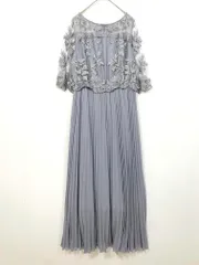 美品 Dorry Doll ドーリードール 結婚式 パーティー レースレイヤードプリーツ ワンピース sizeM/グレー ■◇ レディース