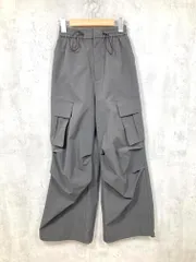 STUDIOUS ステュディオス カジュアル ドロストリングパラシュート パンツ size1/チャコール ■■ レディース