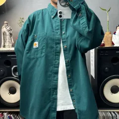 カーハート ポケット シャツ グリーン